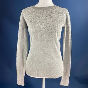NWT Express Grey & Metallic Silver Ombre Sweater - S